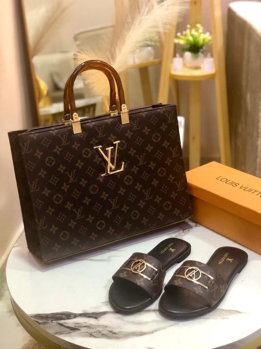 Louis Vuitton Slipper & Bag Set