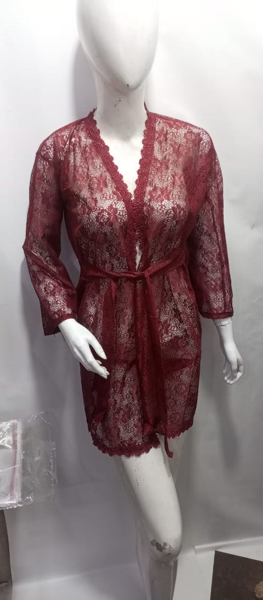 Net Nighty Gown2pc Set