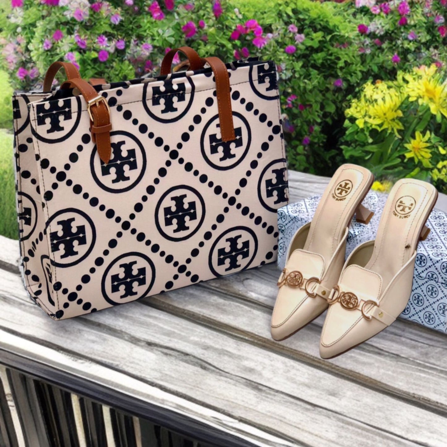 Tory Burch Heel & Bag Set