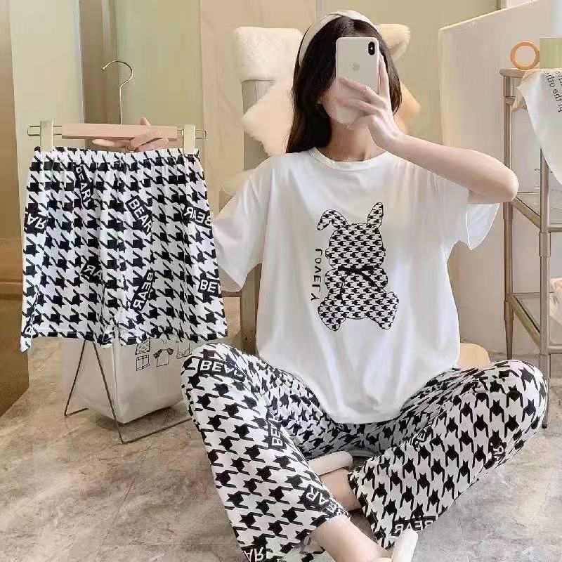 Printed Soft Cotton 3pc Night Suit