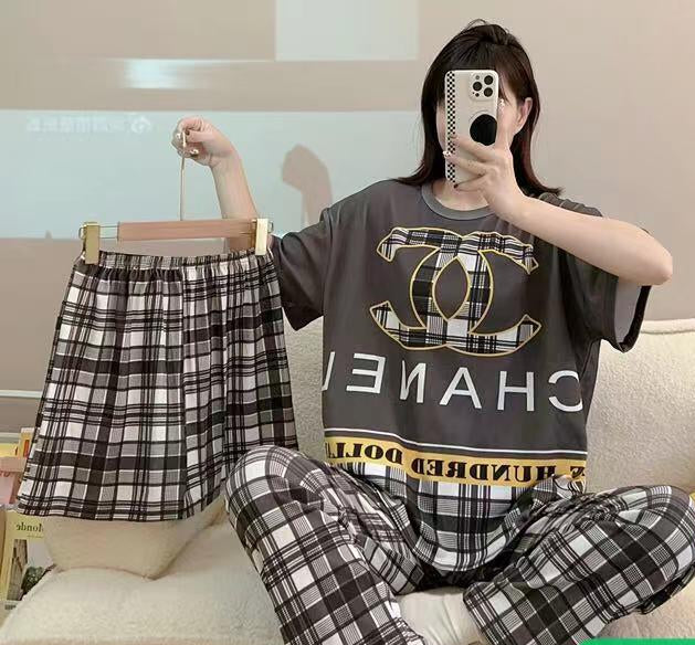 Printed Soft Cotton 3pc Night Suit