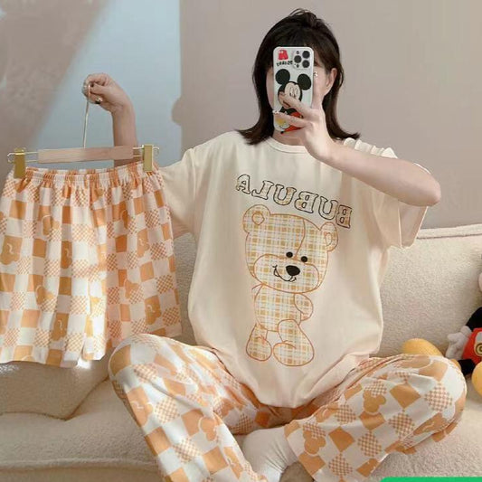 Printed Soft Cotton 3pc Night Suit