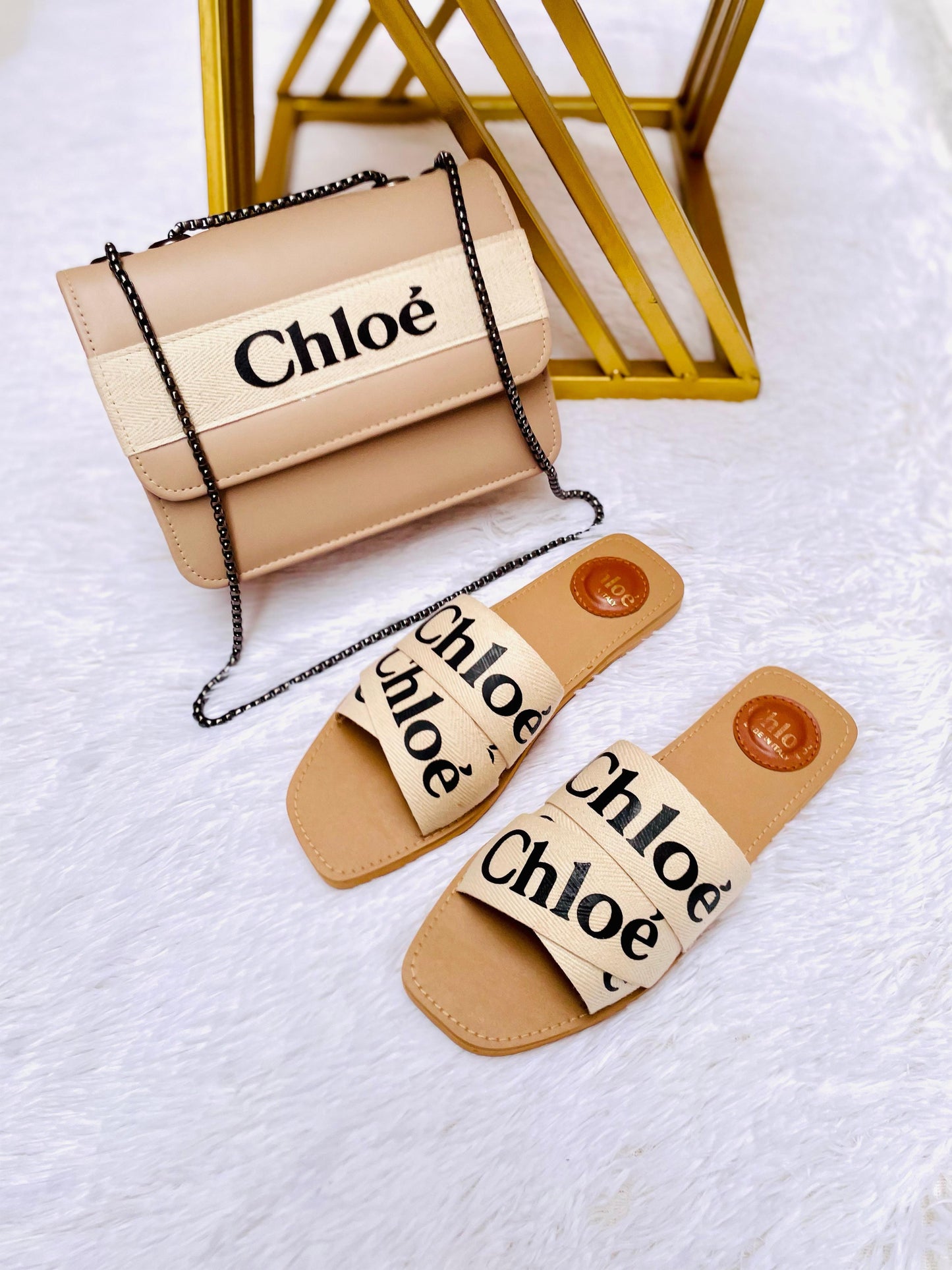 Chloe Slipper & Bag Set