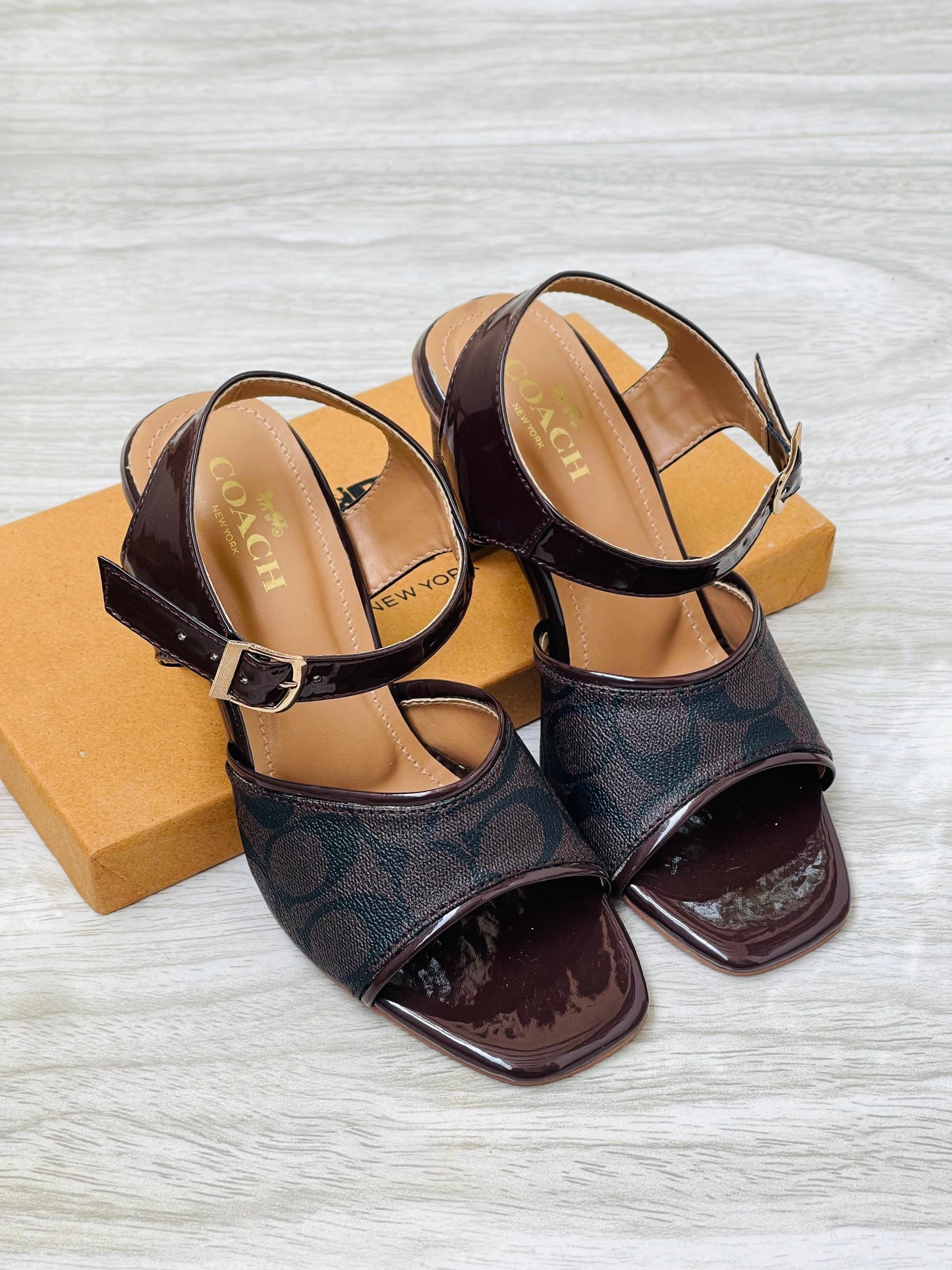 COACH BLOCK HEELS