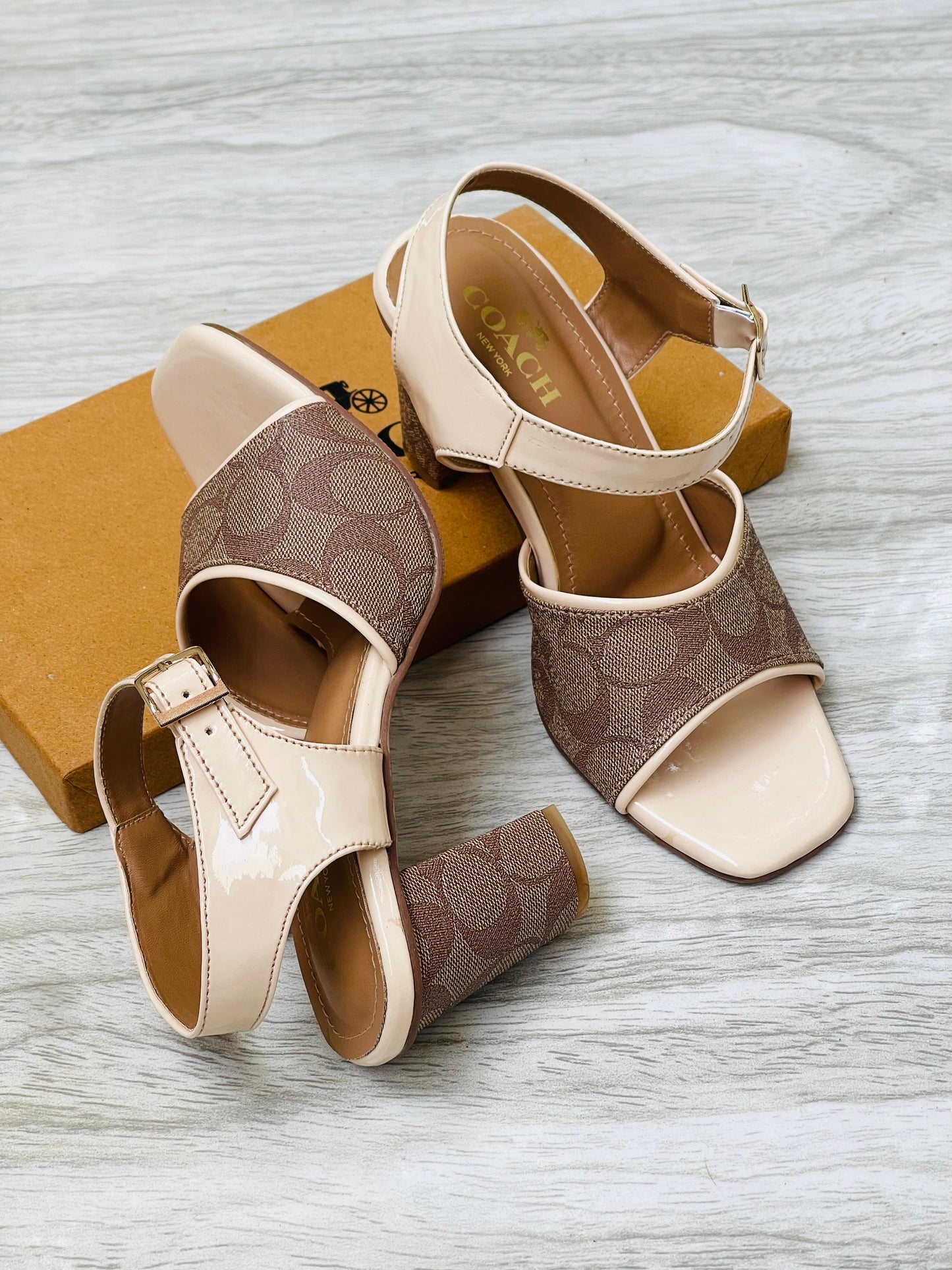 COACH BLOCK HEELS
