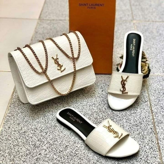 Yves Saint Laurent Slipper & Bag Set