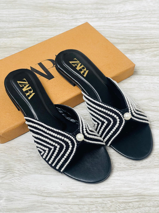 ZARA EMBROIDERED FLATS
