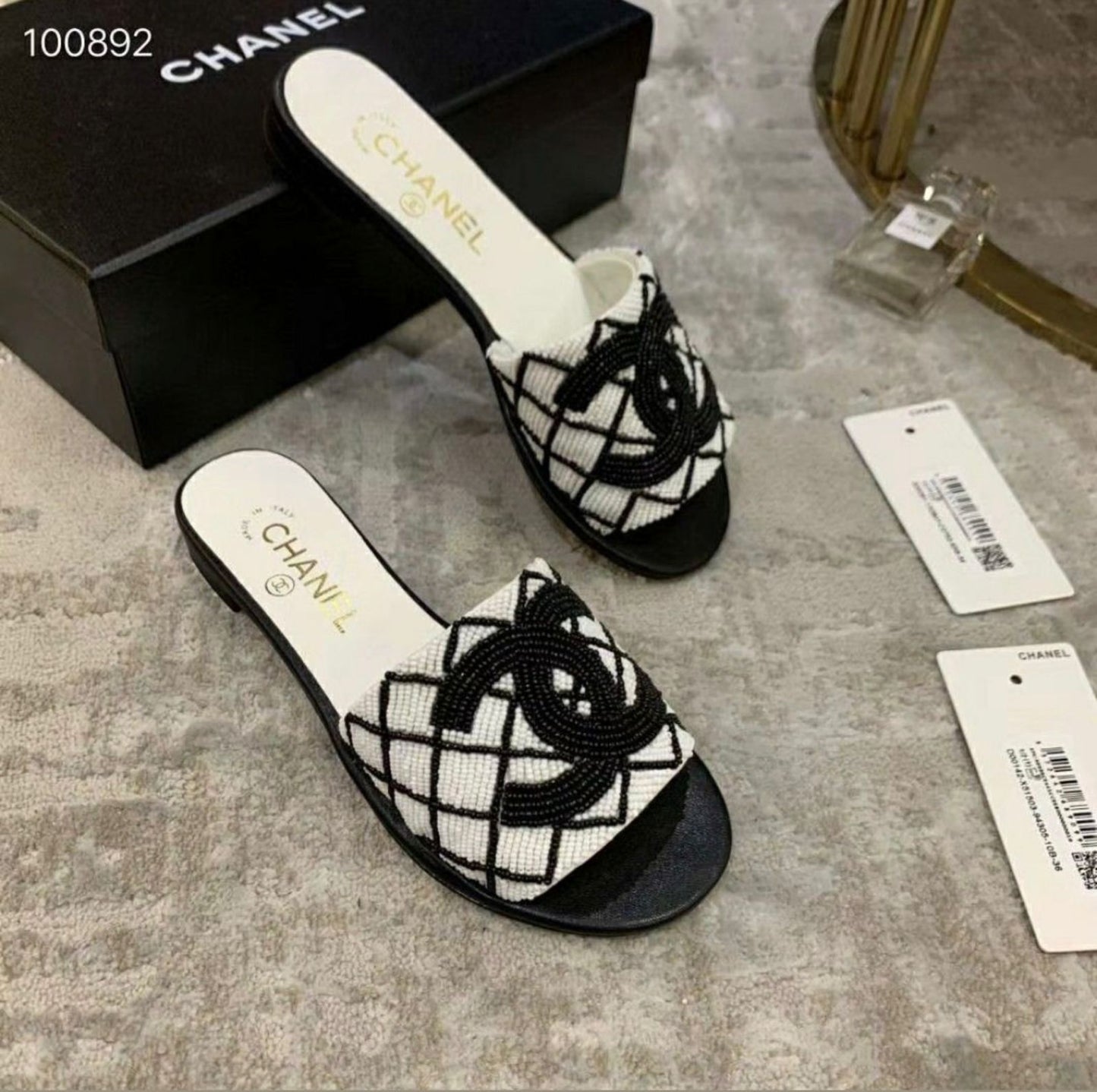 Chanel Pearl Slipper