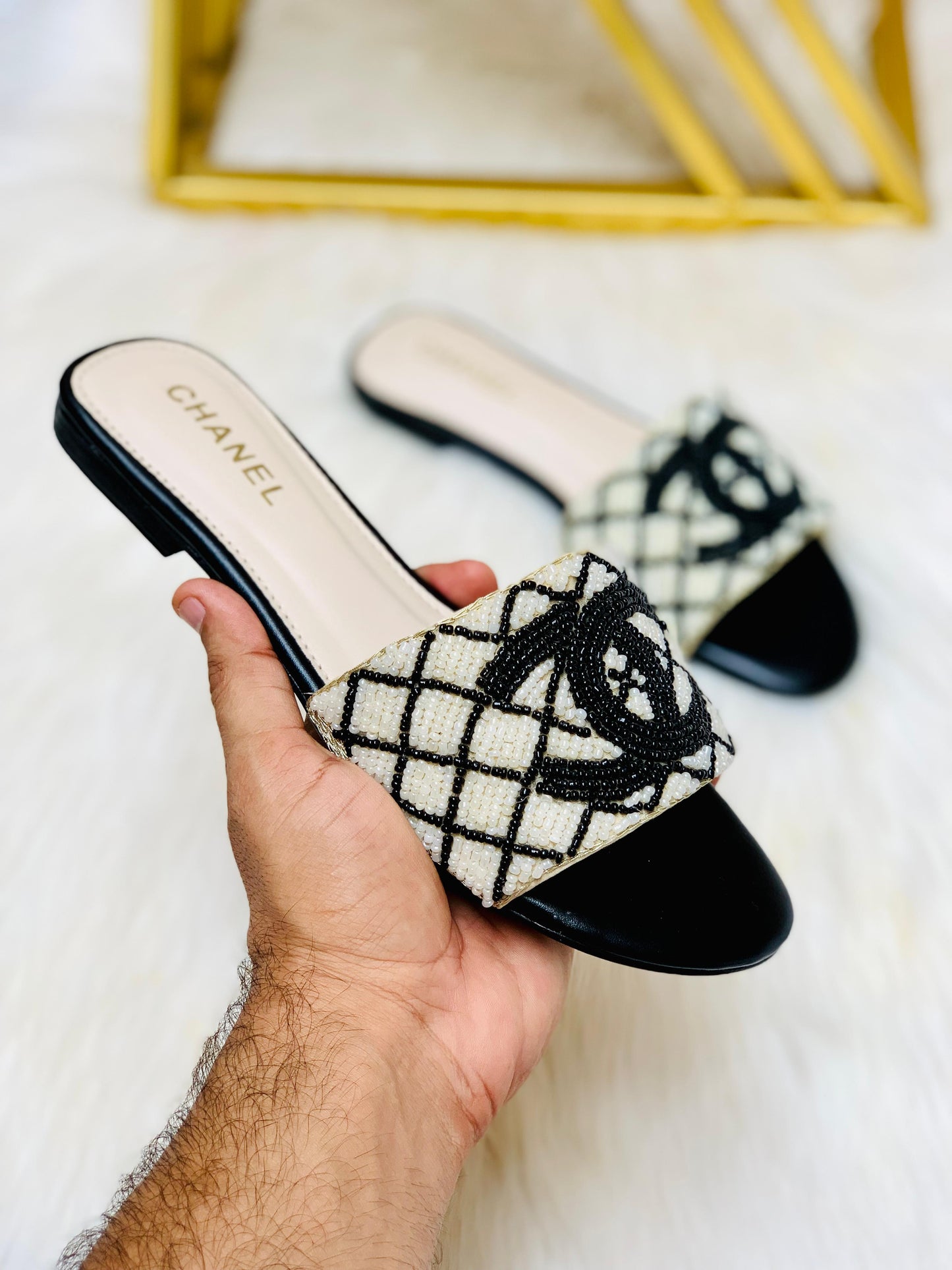 Chanel Pearl Slipper