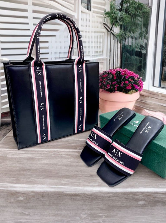 Armani Slipper & Bag Set