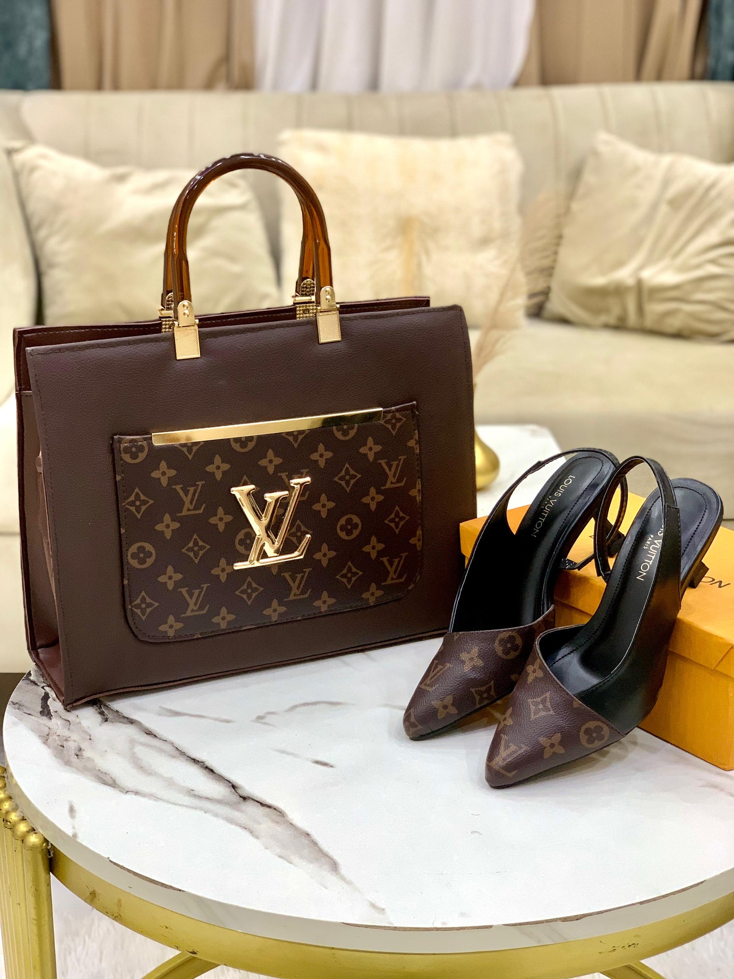Louis Vuitton Heel & Beg Set