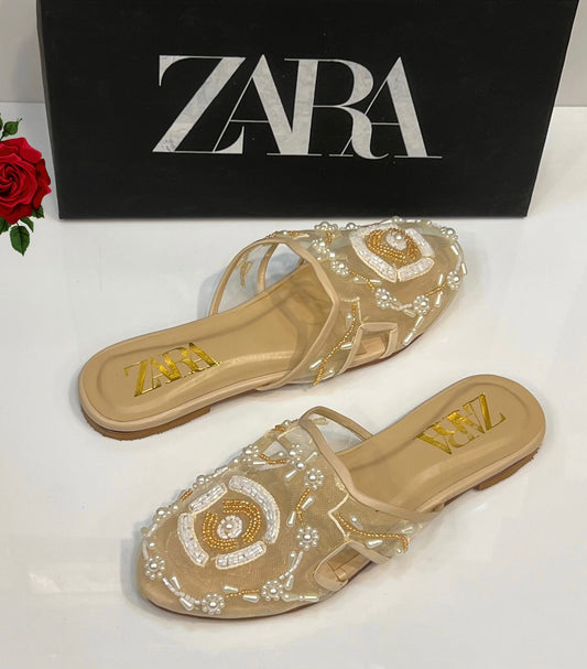 Zara Imbroidery flat pumps