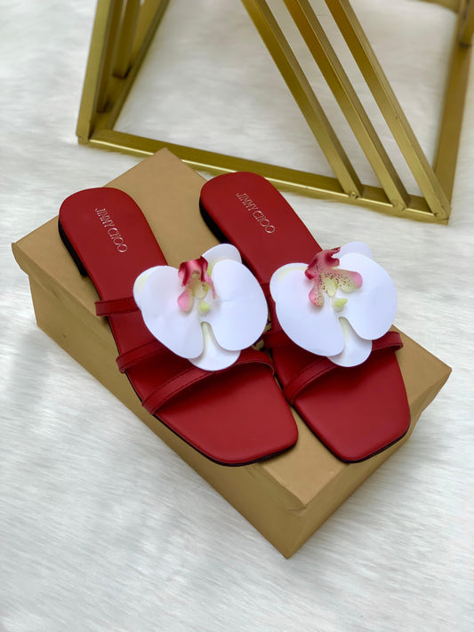 Jimmy Choo Flower Flat Slipper