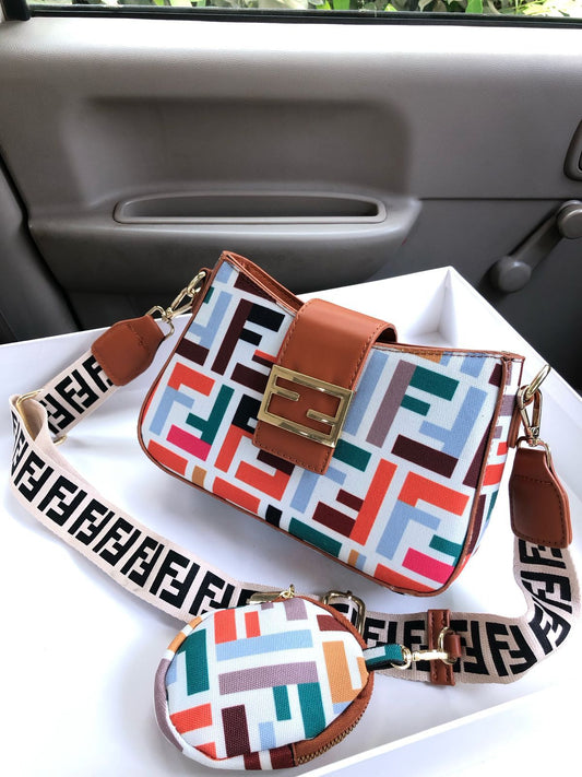 FENDI 2 PIECE CROSS BODY BAG