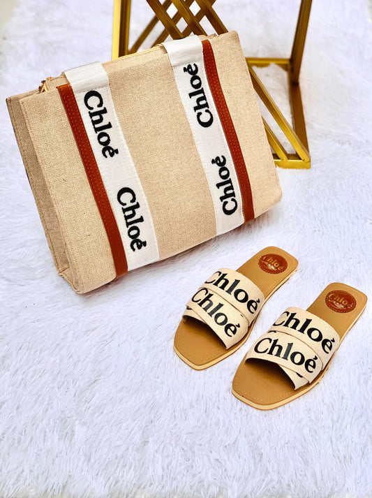 Chole Slipper & Bag Set