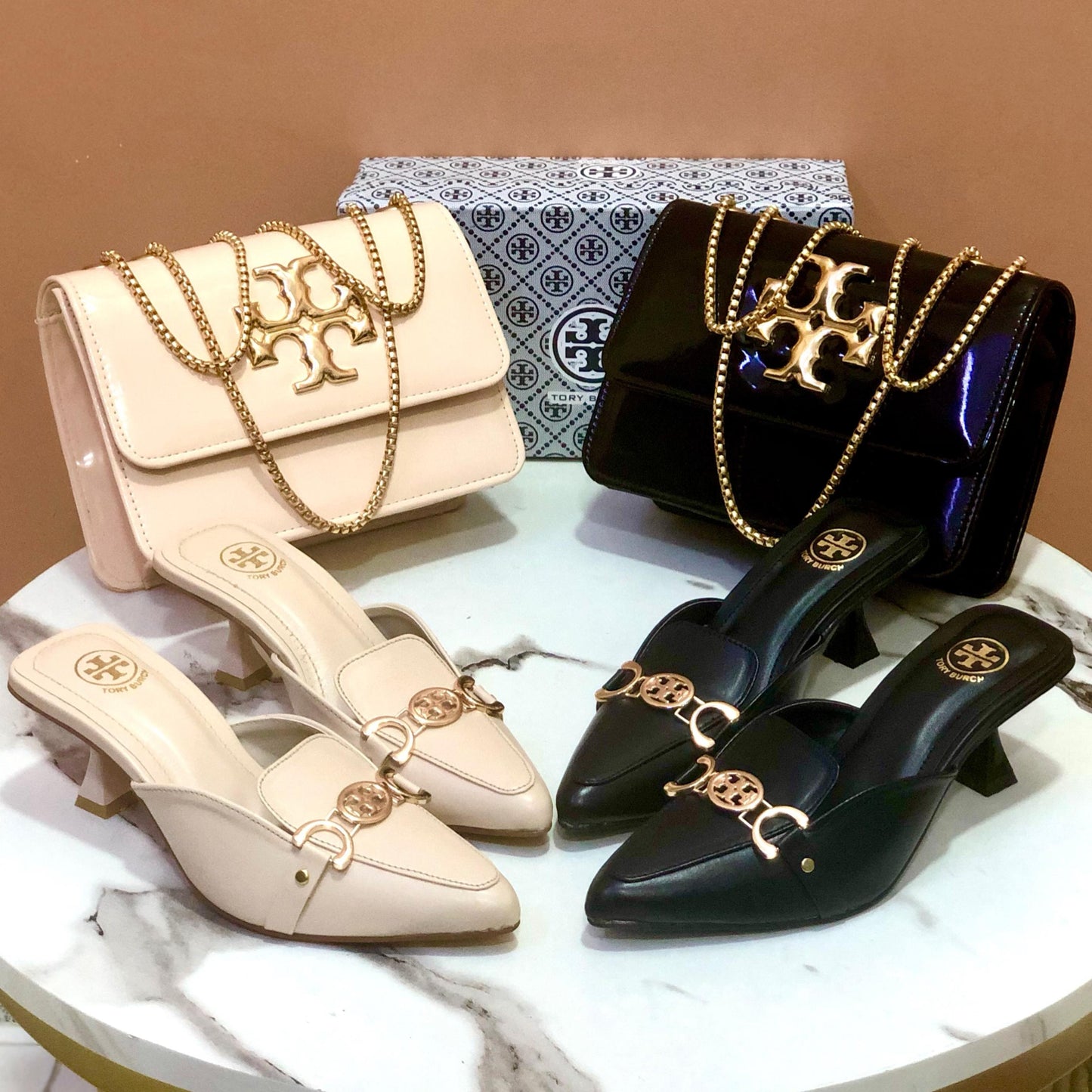Tory Burch Heel & Bag Set