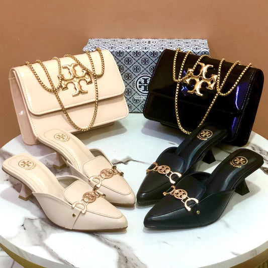 Tory Burch Heel & Bag Set