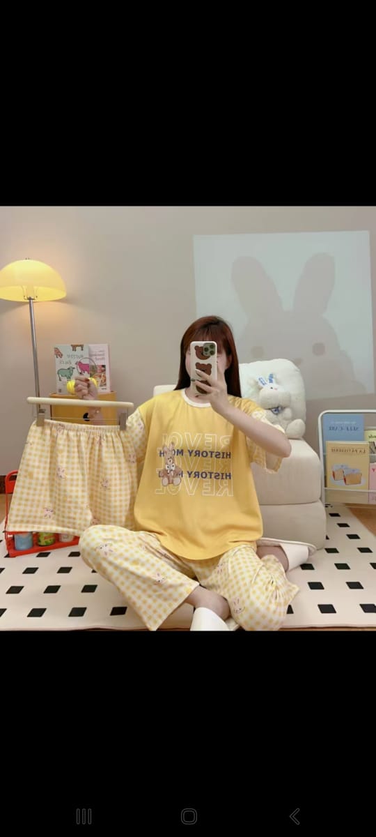 Printed Soft Cotton 3pc Night Suit