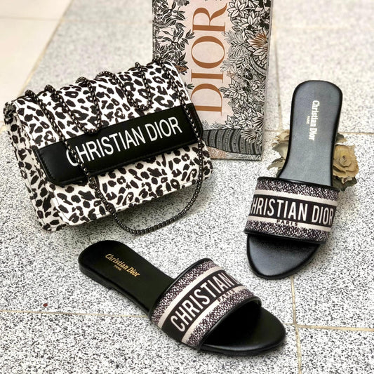 Cristian Dior Slipper & Bag Set