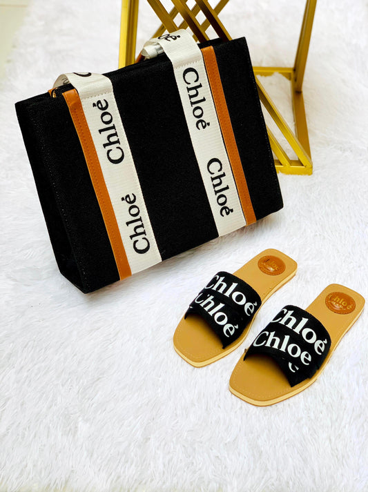 Chole Slipper & Bag Set