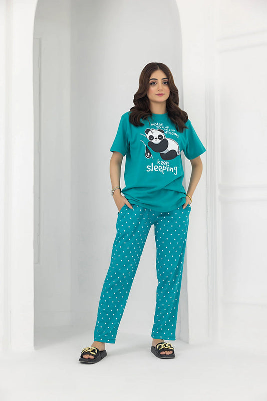 Panda Printed Pj Suit