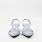 Denim Slingback Kitten Pumps