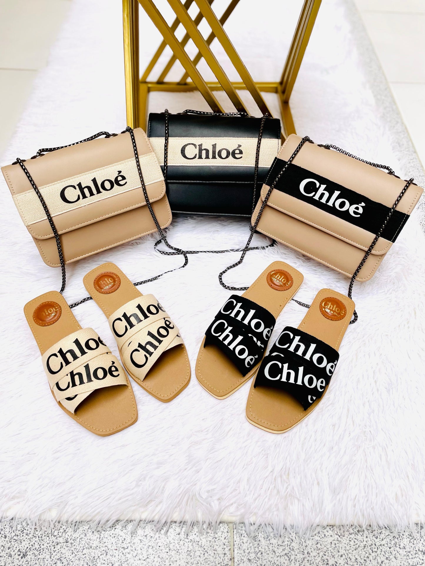 Chloe Slipper & Bag Set