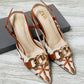 ZARA EMBROIDERED HEELS
