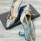 ZARA EMBROIDERED HEELS