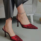 Zara Floral Embroidered Heel