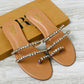 ZARA STONE EMBROIDERED FLATS