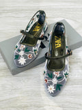 ZARA EMBROIDERED FLATS PUMPS