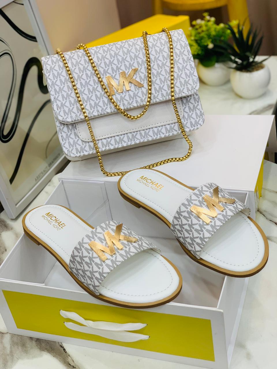 Michael Kors Bag & Slipper Set