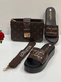 LV Wedge Slipper Bag Set