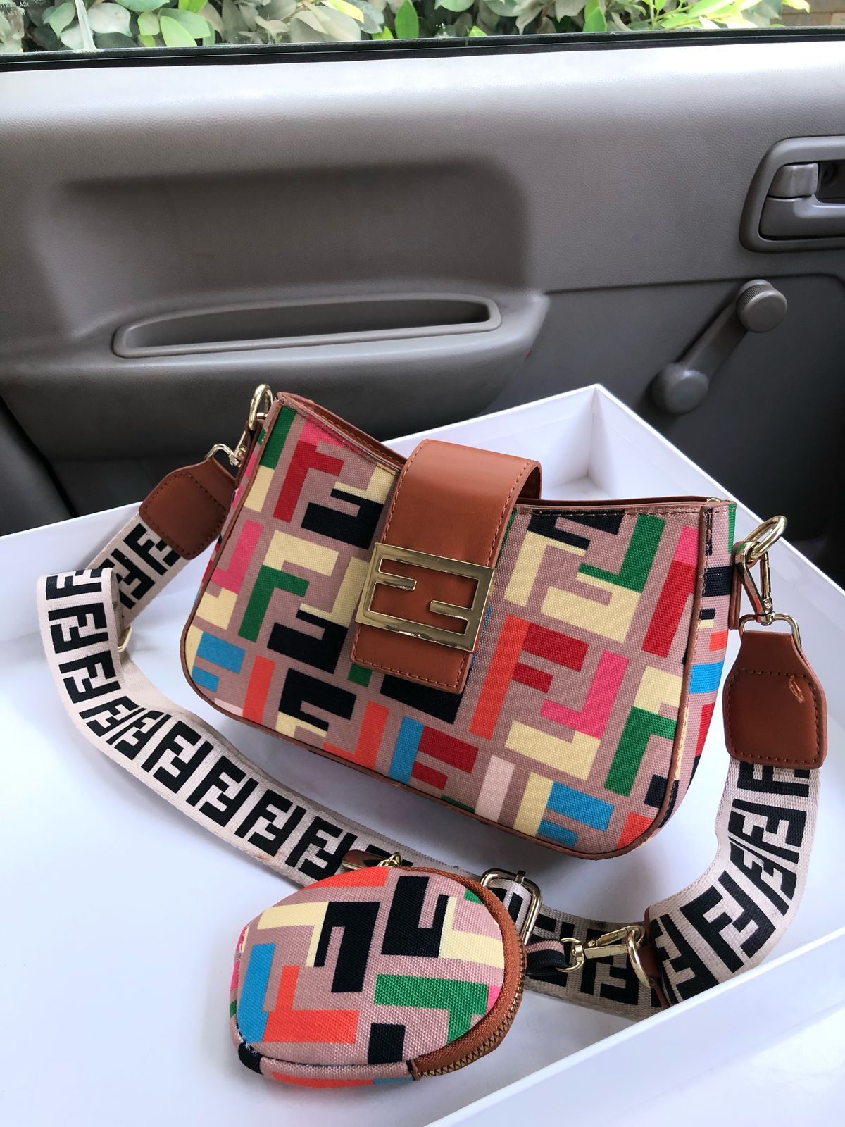 FENDI 2 PIECE CROSS BODY BAG