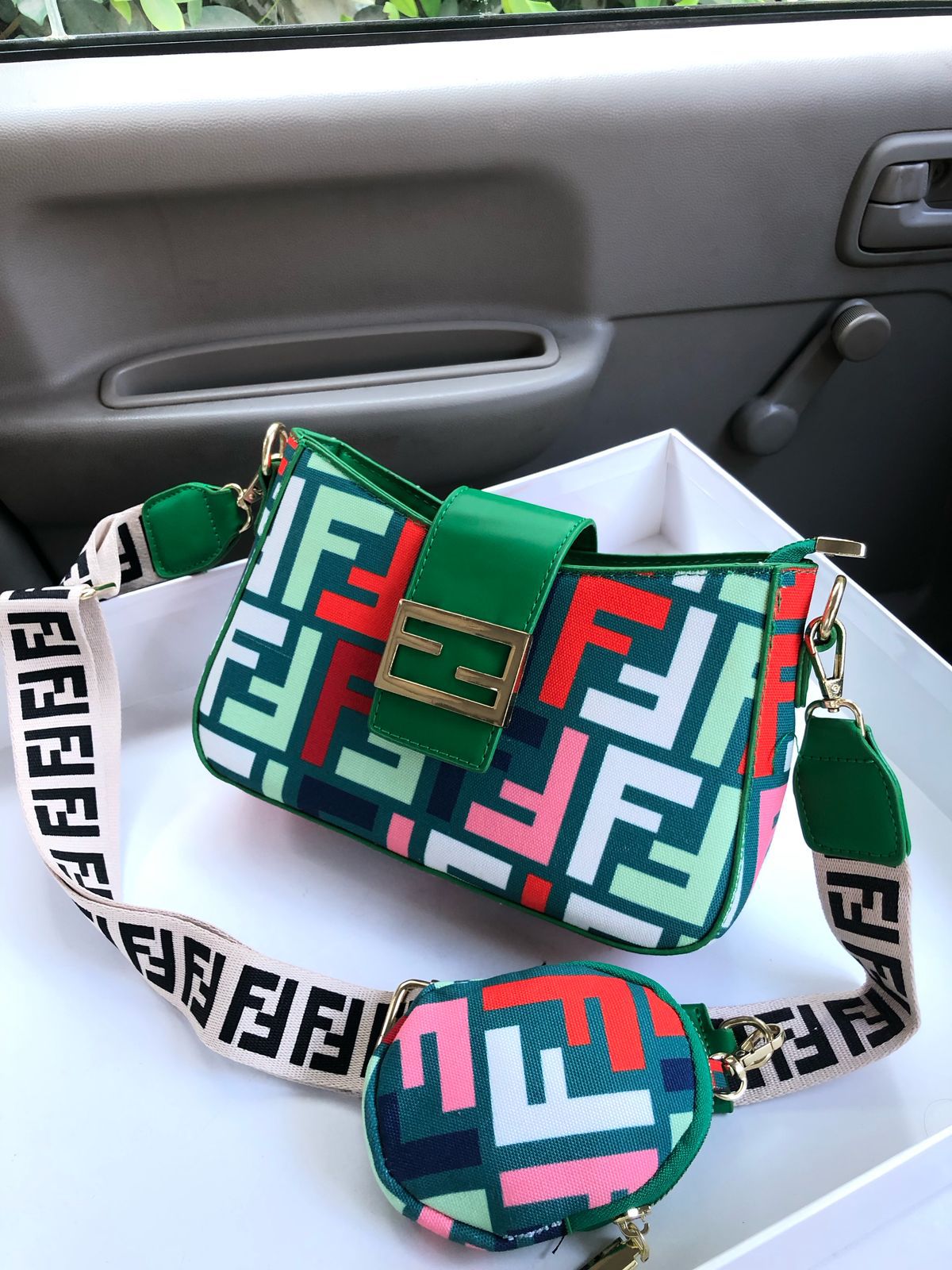 FENDI 2 PIECE CROSS BODY BAG