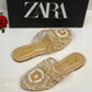 Zara Imbroidery  flat pumps