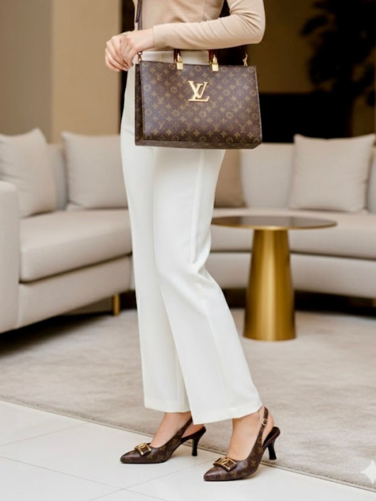 LV Heel & Bag Set