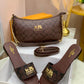 Coach Slipper & Crossbody Bag Set