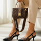 LV heel and crossbody bag set side view
