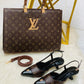 LV heel handbag set for women