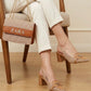 Zara Cheque Block Heel & Bag set