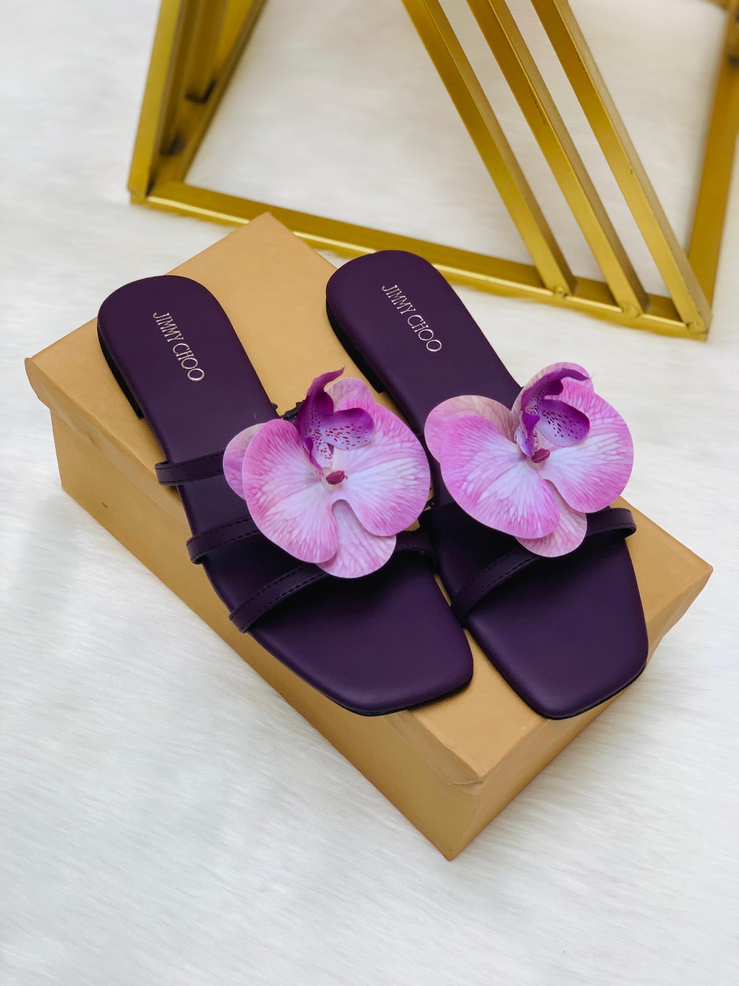Jimmy Choo Flower Flat Slipper