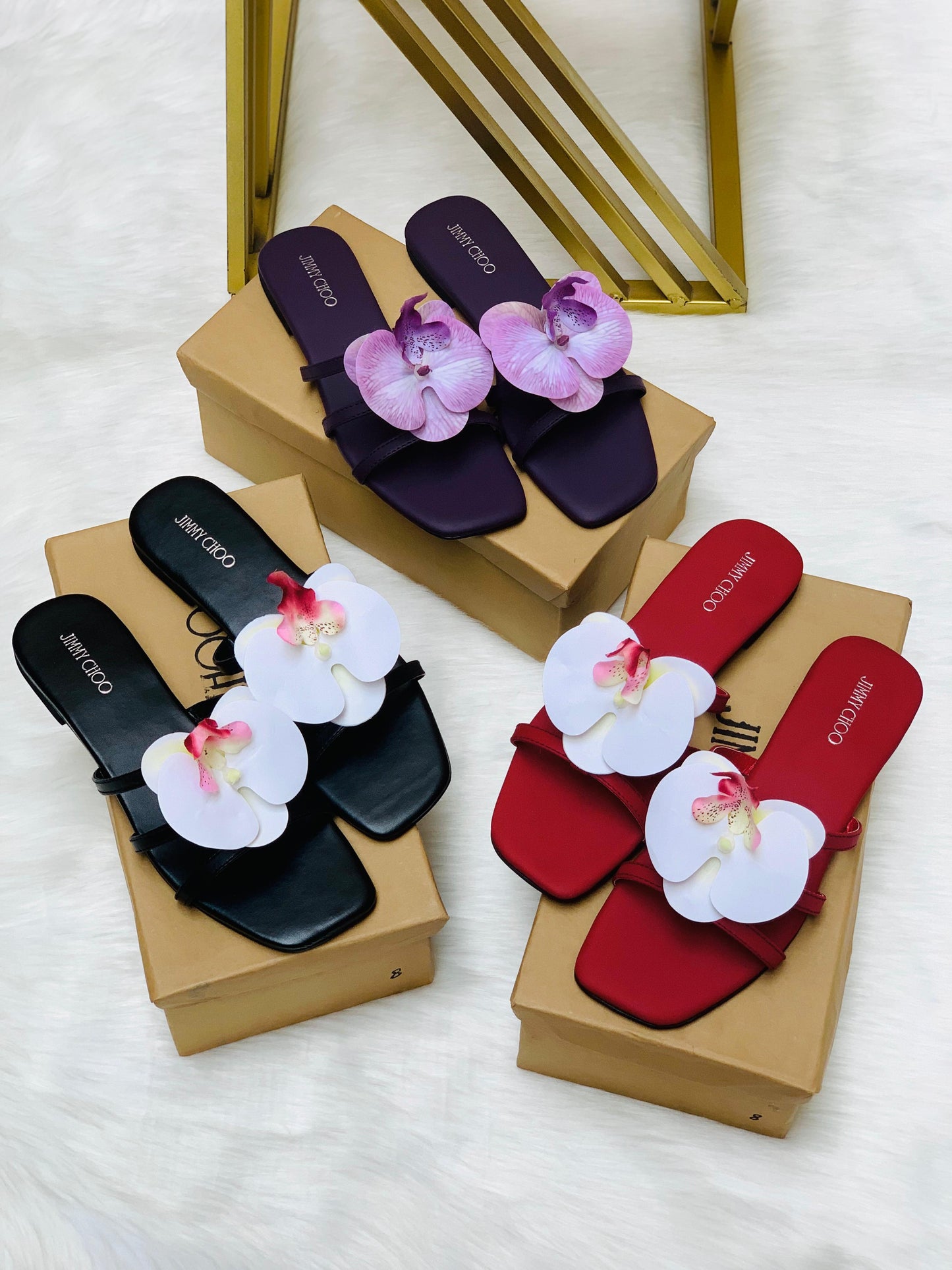 Jimmy Choo Flower Flat Slipper