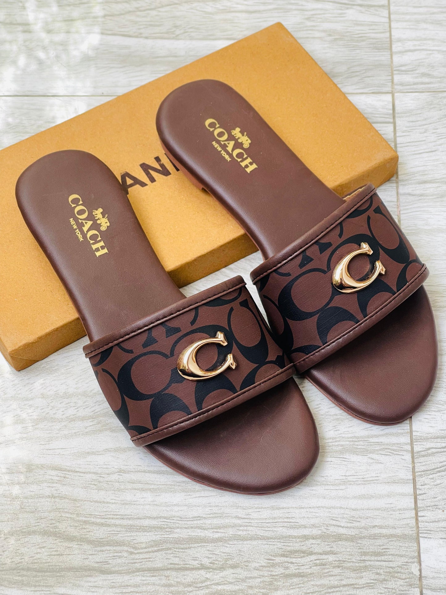COACH SOFT FLATS SLIPPER