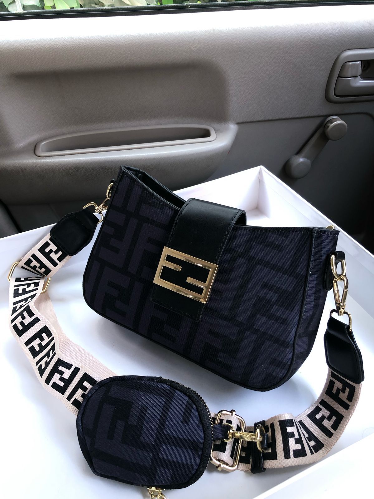 FENDI 2 PIECE CROSS BODY BAG