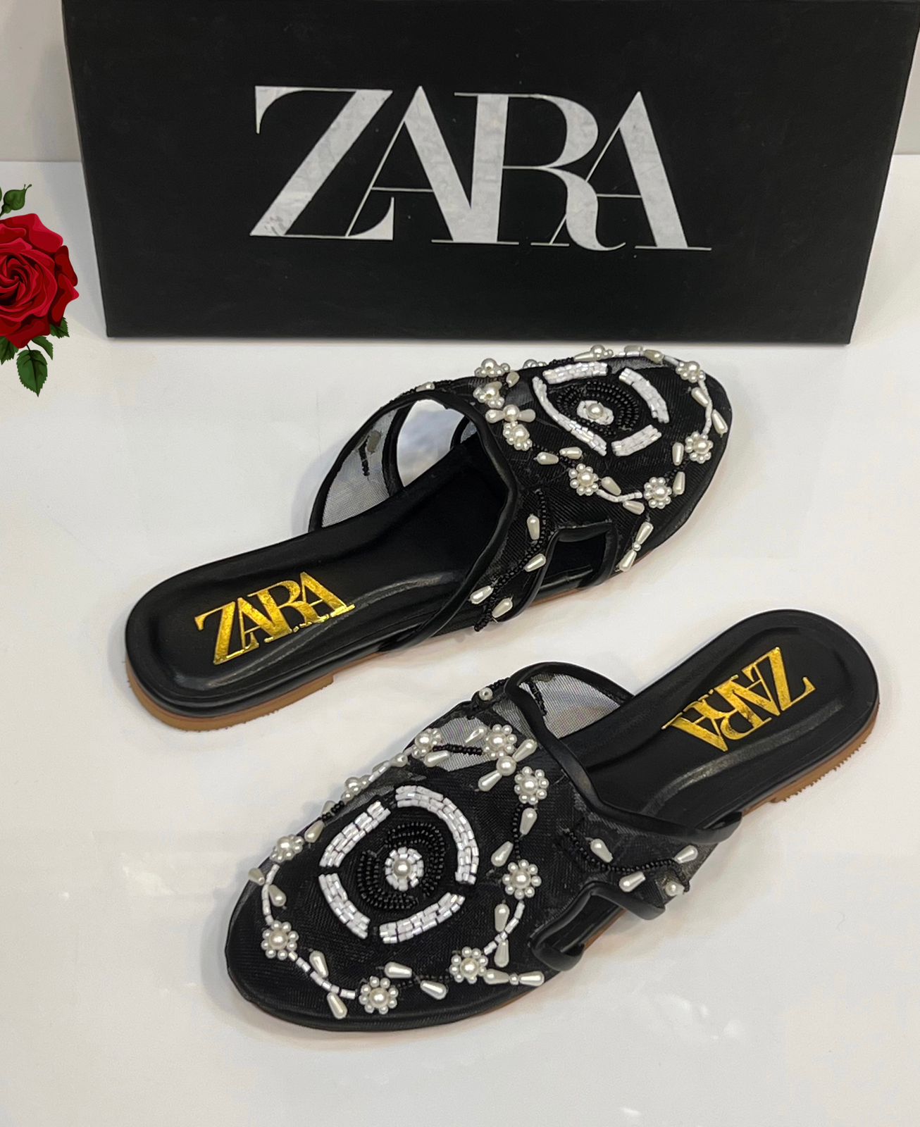 Zara Imbroidery  flat pumps