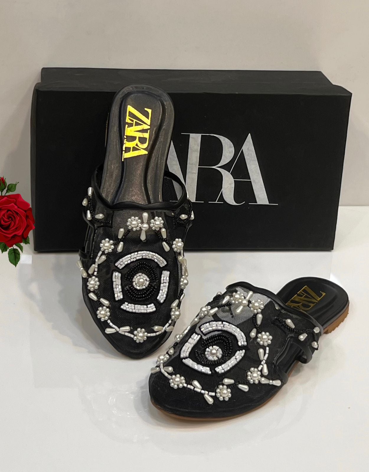 Zara Imbroidery  flat pumps