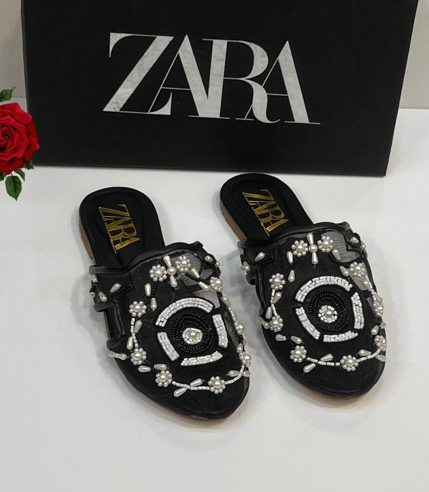 Zara Imbroidery  flat pumps