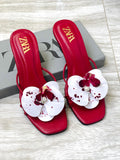 ZARA FLOWER HEELS